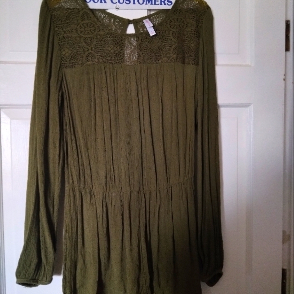 Olive green top
